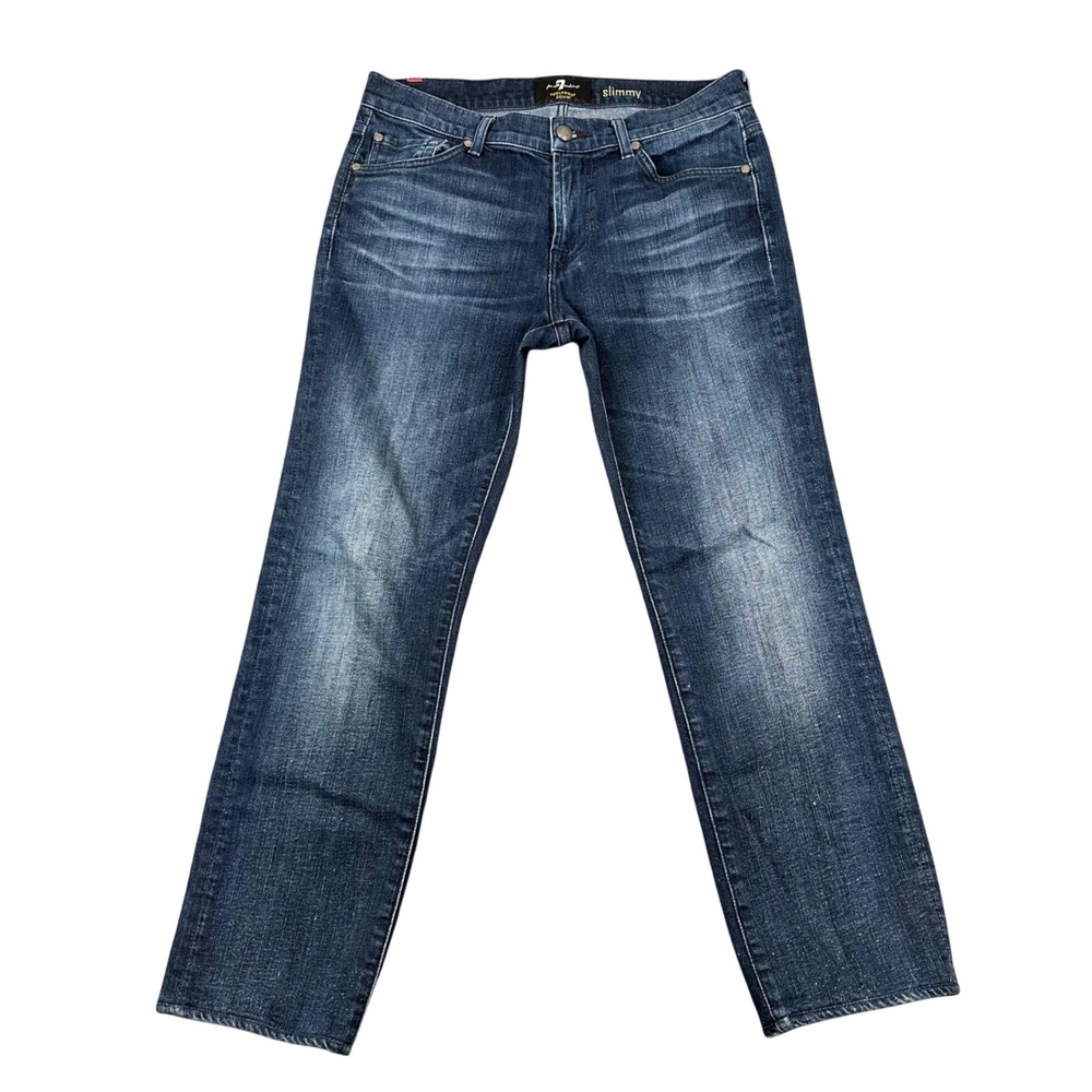 7 For All Mankind Jeans Mens 31 Slimmy Foolproof Denim Slim Fit Dark Wash